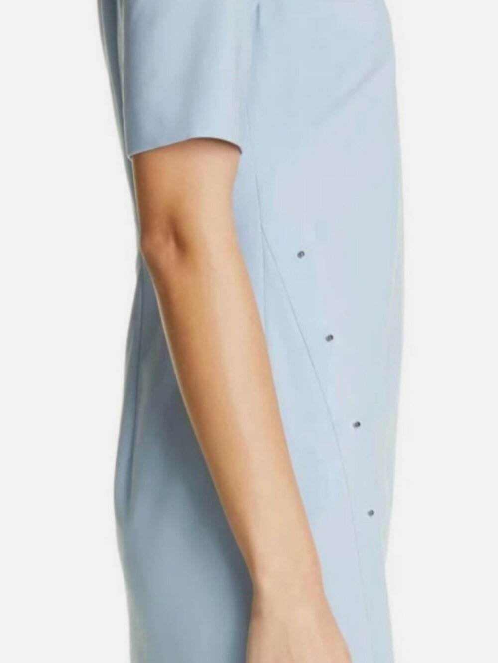 HUGO BOSS Diwoma Studded Wool Blend Sheath Dress MSRP$545 in Chambray Blue